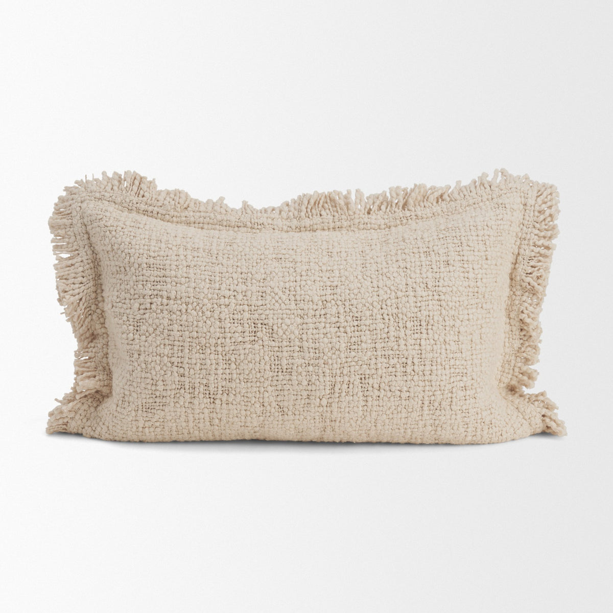 Kambal Light Beige Cotton Decorative Pillow Cover (min order qty 2)-Decorative Pillows-DECOROLALA