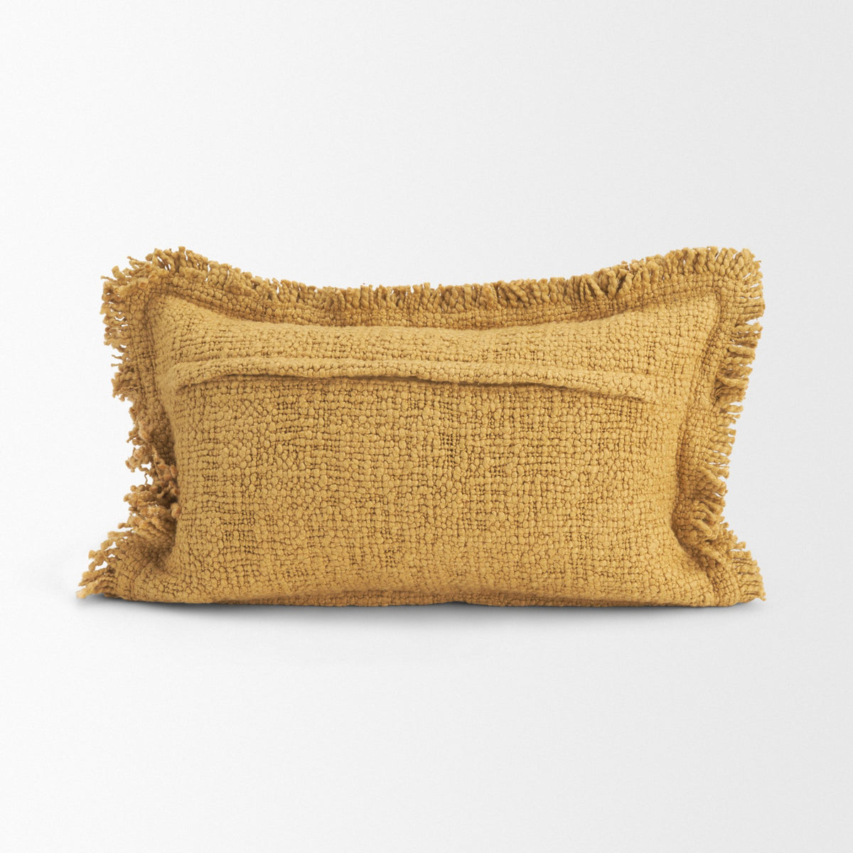 Kambal Mustard Cotton Pillow with Non-Allergenic Filler (min order qty 2)-Decorative Pillows-DECOROLALA