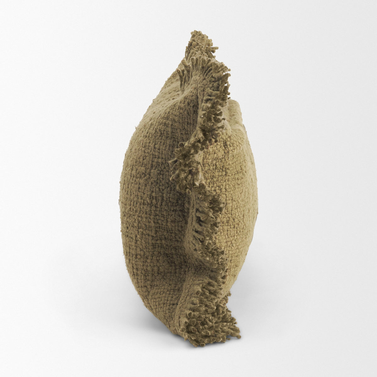 Kambal Dark Olive Cotton Decorative Pillow Cover (min order qty 2)-Decorative Pillows-DECOROLALA