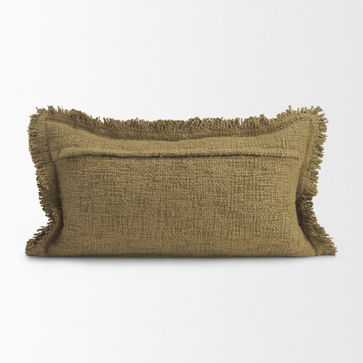 Kambal Dark Olive Cotton Decorative Pillow Cover (min order qty 2)-Decorative Pillows-DECOROLALA