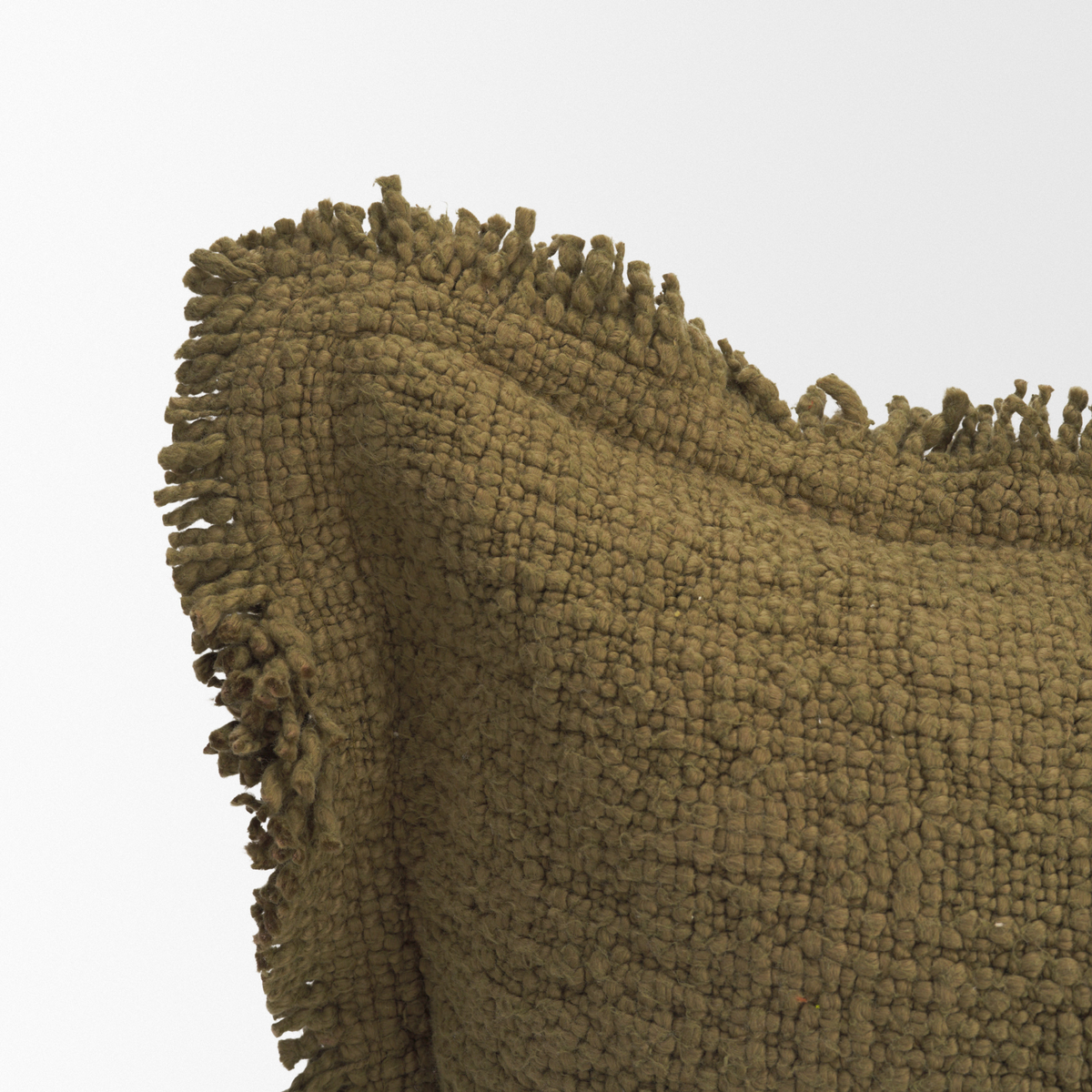 Kambal Dark Olive Cotton Decorative Pillow Cover (min order qty 2)-Decorative Pillows-DECOROLALA