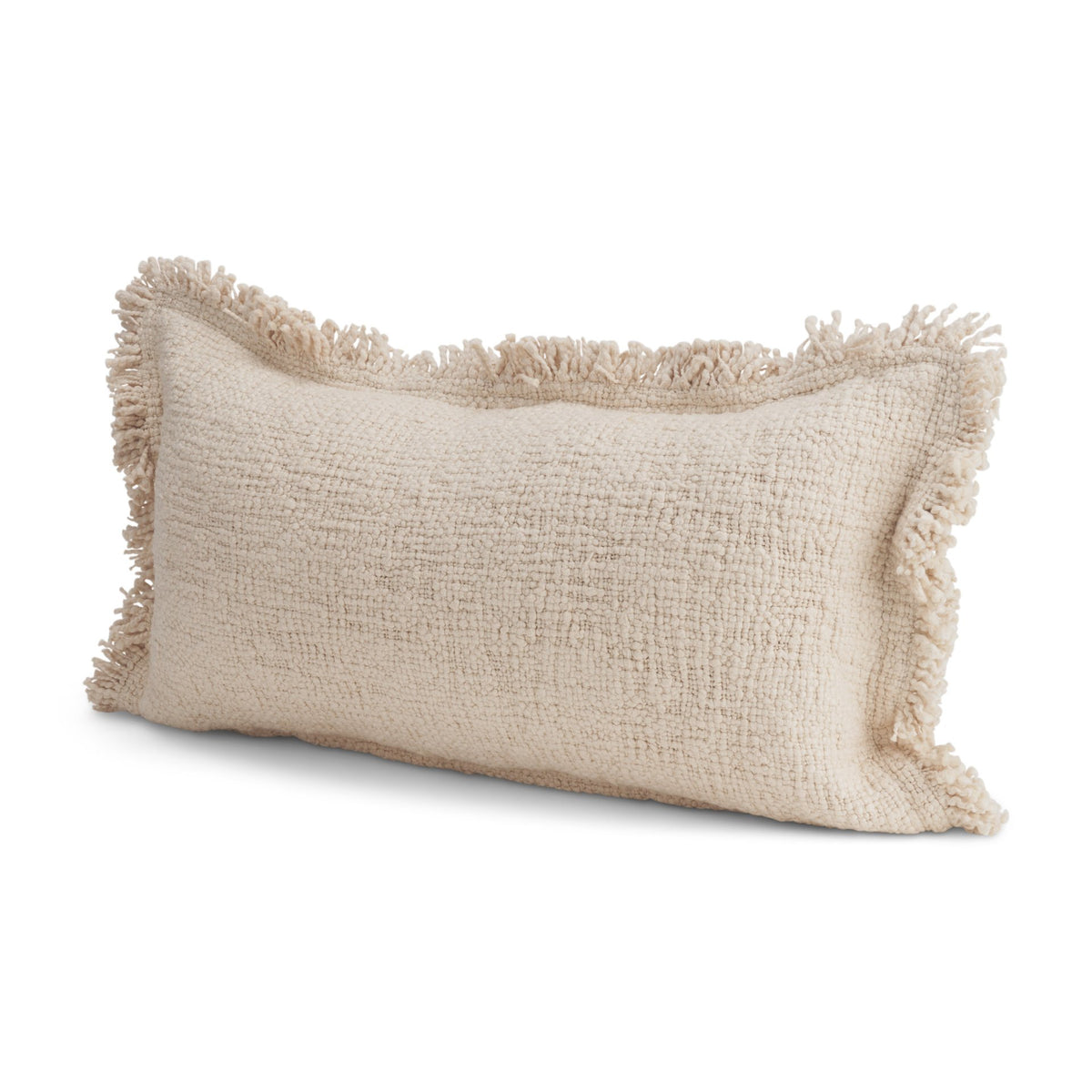 Kambal 14x26 Light Beige Cotton Decorative Pillow Cover-Decorative Pillows-DECOROLALA