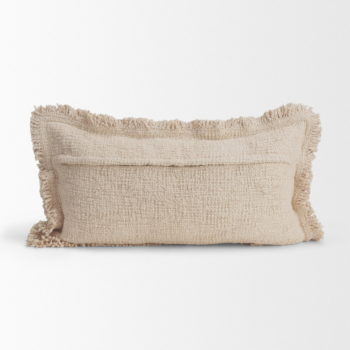 Kambal 14x26 Light Beige Cotton Decorative Pillow Cover-Decorative Pillows-DECOROLALA