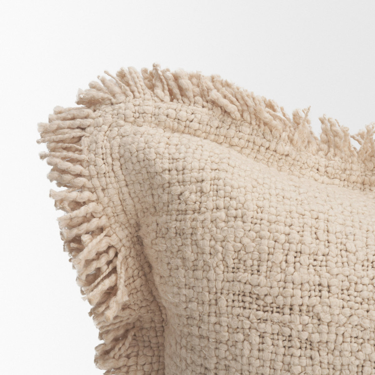Kambal 14x26 Light Beige Cotton Decorative Pillow Cover-Decorative Pillows-DECOROLALA