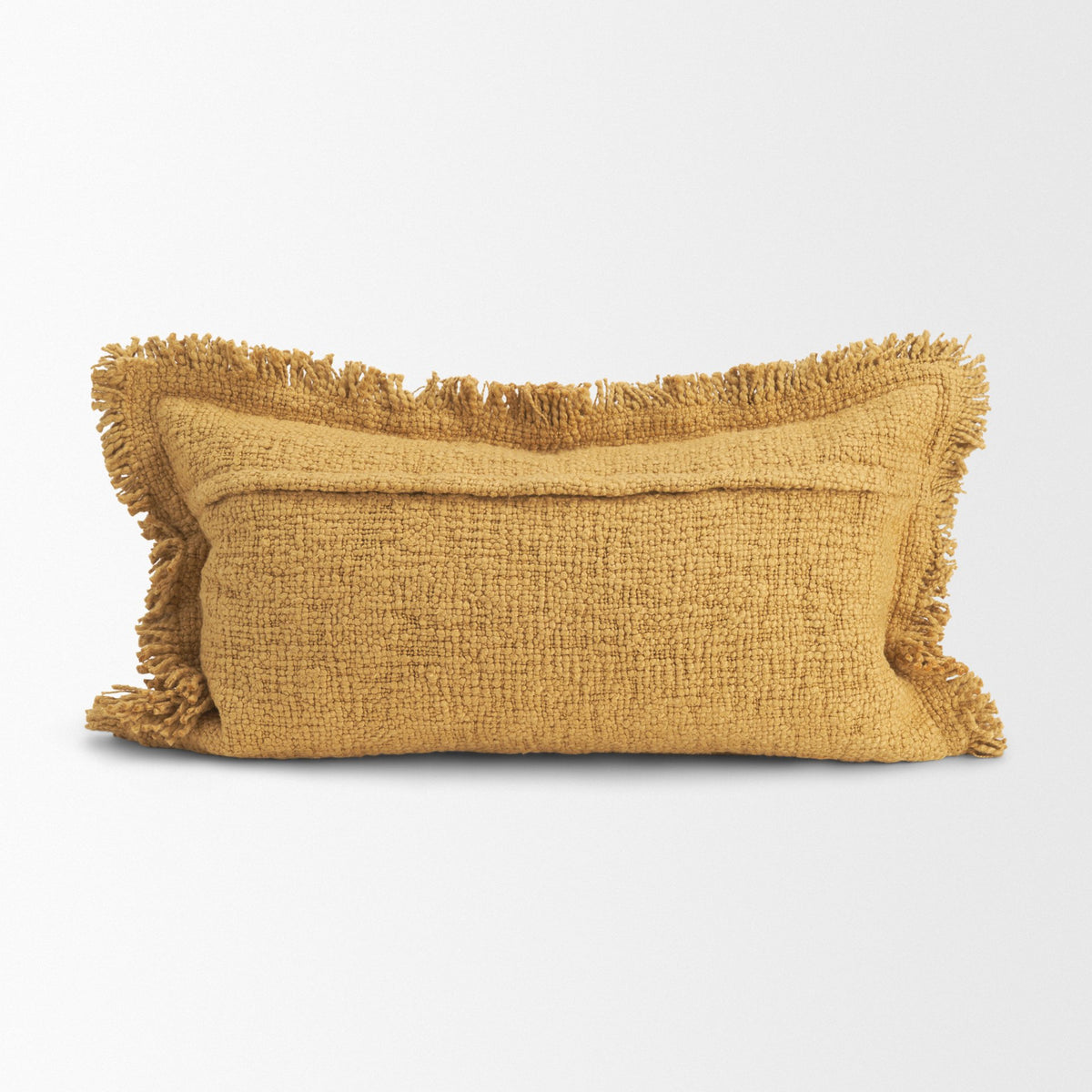 Kambal 14x26 Mustard Cotton Decorative Pillow Cover-Decorative Pillows-DECOROLALA