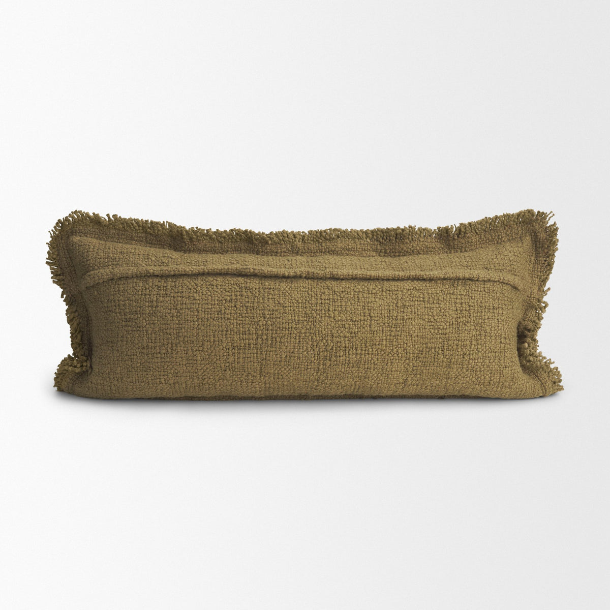 Kambal 14x36 Dark Olive Cotton Decorative Pillow Cover-Decorative Pillows-DECOROLALA