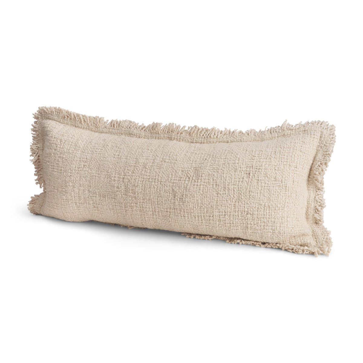 Kambal 14x36 Light Beige Cotton Decorative Pillow Cover-Decorative Pillows-DECOROLALA