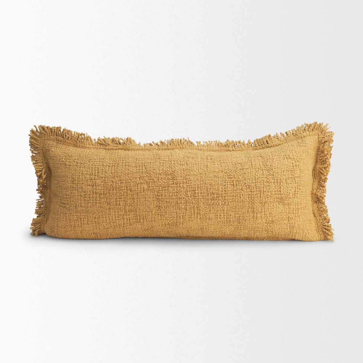 Kambal 14x36 Mustard Cotton Decorative Pillow Cover-Decorative Pillows-DECOROLALA