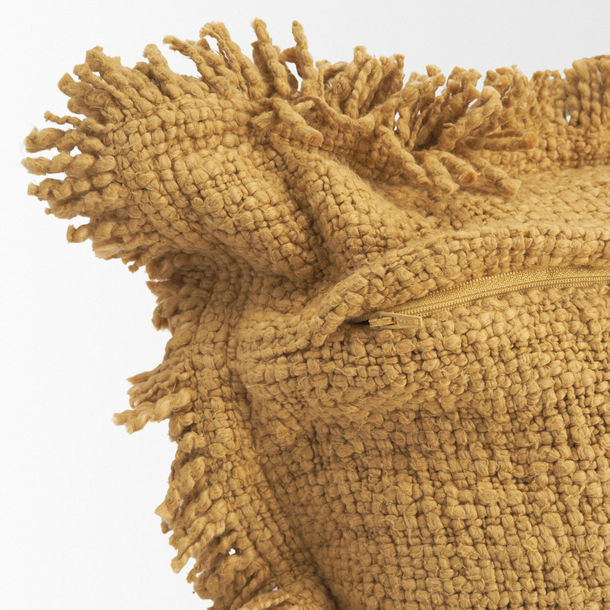 Kambal 14x36 Mustard Cotton Decorative Pillow Cover-Decorative Pillows-DECOROLALA