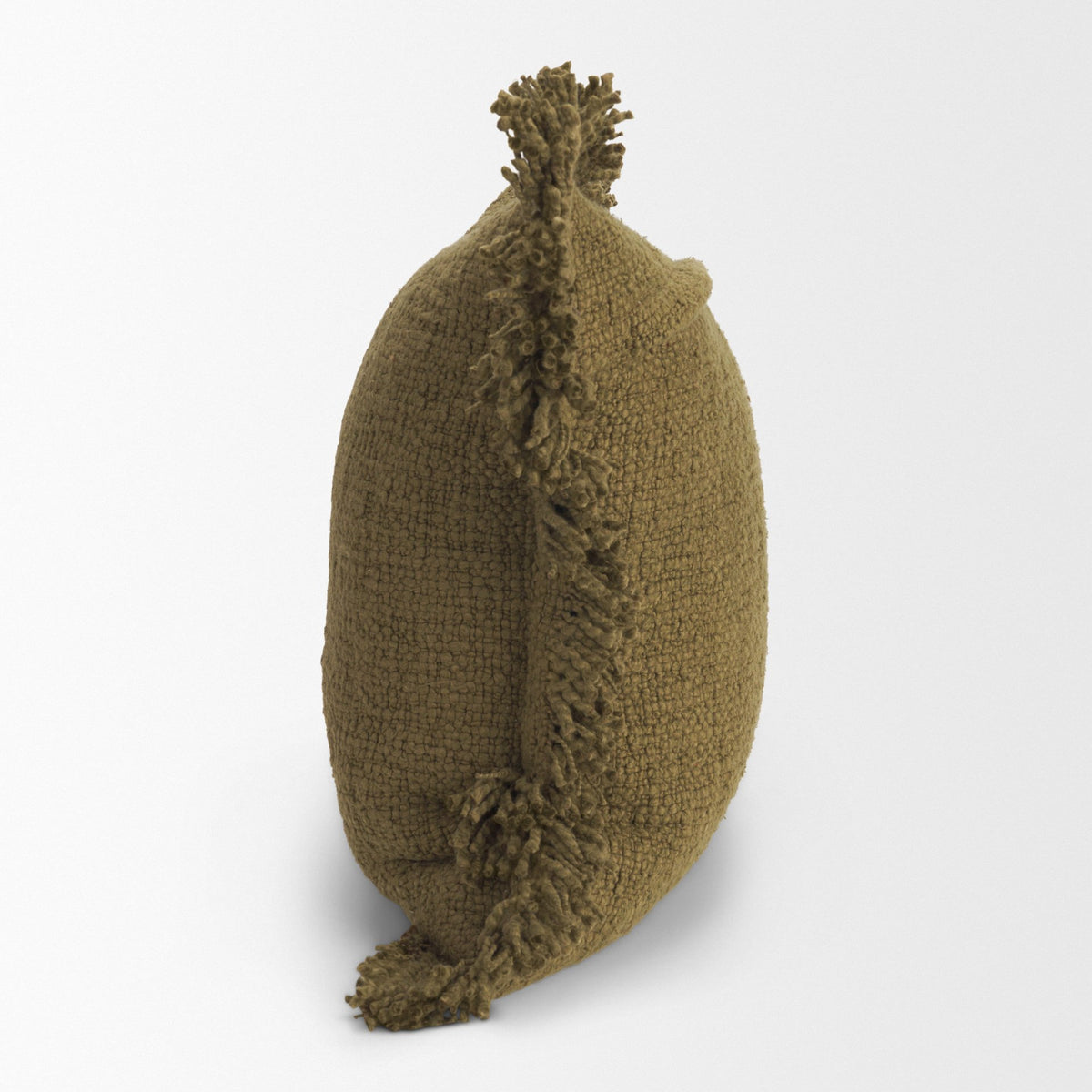 Kambal 20x20 Dark Olive Cotton Decorative Pillow Cover-Decorative Pillows-DECOROLALA