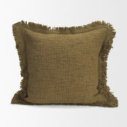 Kambal Dark Olive Cotton Pillow (min order qty 2)-Decorative Pillows-DECOROLALA