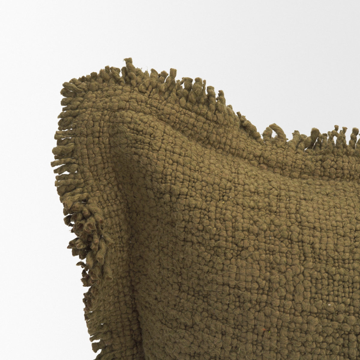 Kambal Dark Olive Cotton Pillow (min order qty 2)-Decorative Pillows-DECOROLALA