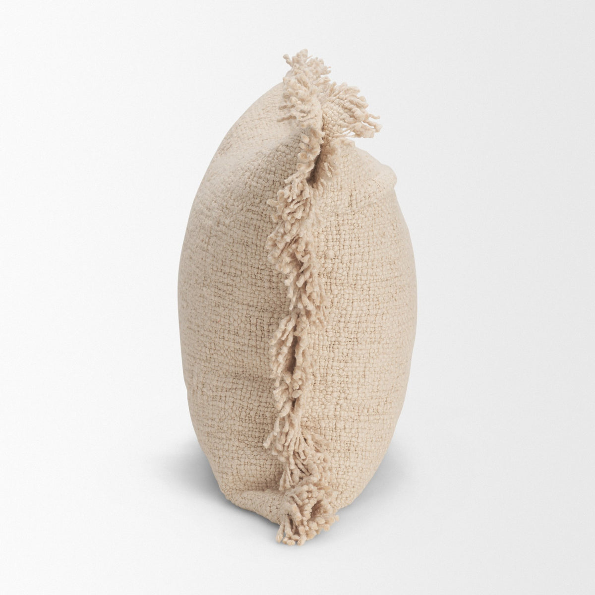 Kambal Light Beige Cotton Pillow Cover (min order qty 2)-Decorative Pillows-DECOROLALA