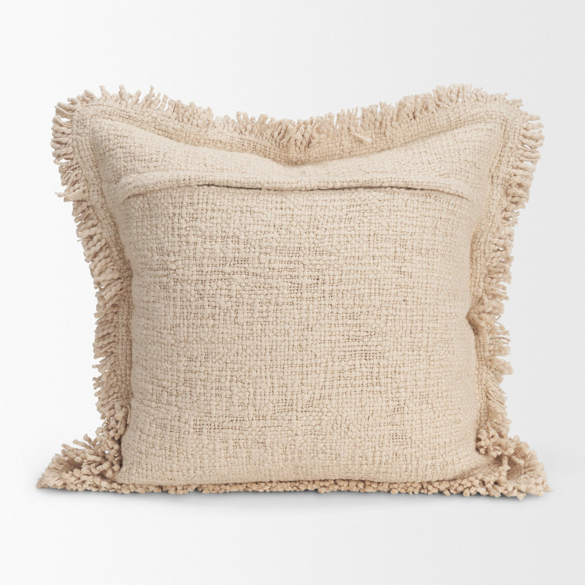 Kambal Light Beige Cotton Pillow Cover (min order qty 2)-Decorative Pillows-DECOROLALA