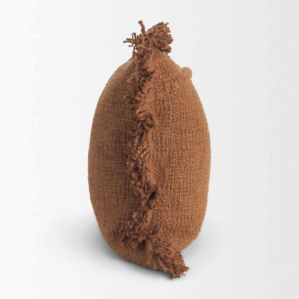 Kambal 20x20 Mahogany Cotton Pillow Cover w/Down Filler-Decorative Pillows-DECOROLALA