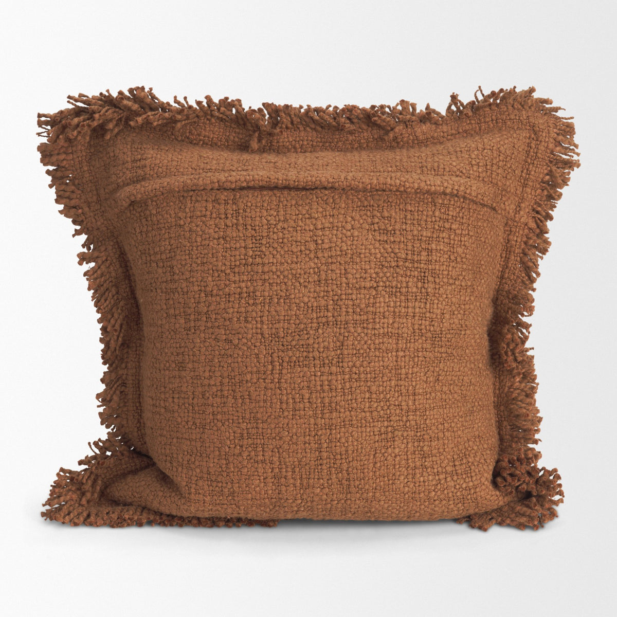 Kambal 20x20 Mahogany Cotton Pillow Cover w/Non-Allergen Filler-Decorative Pillows-DECOROLALA