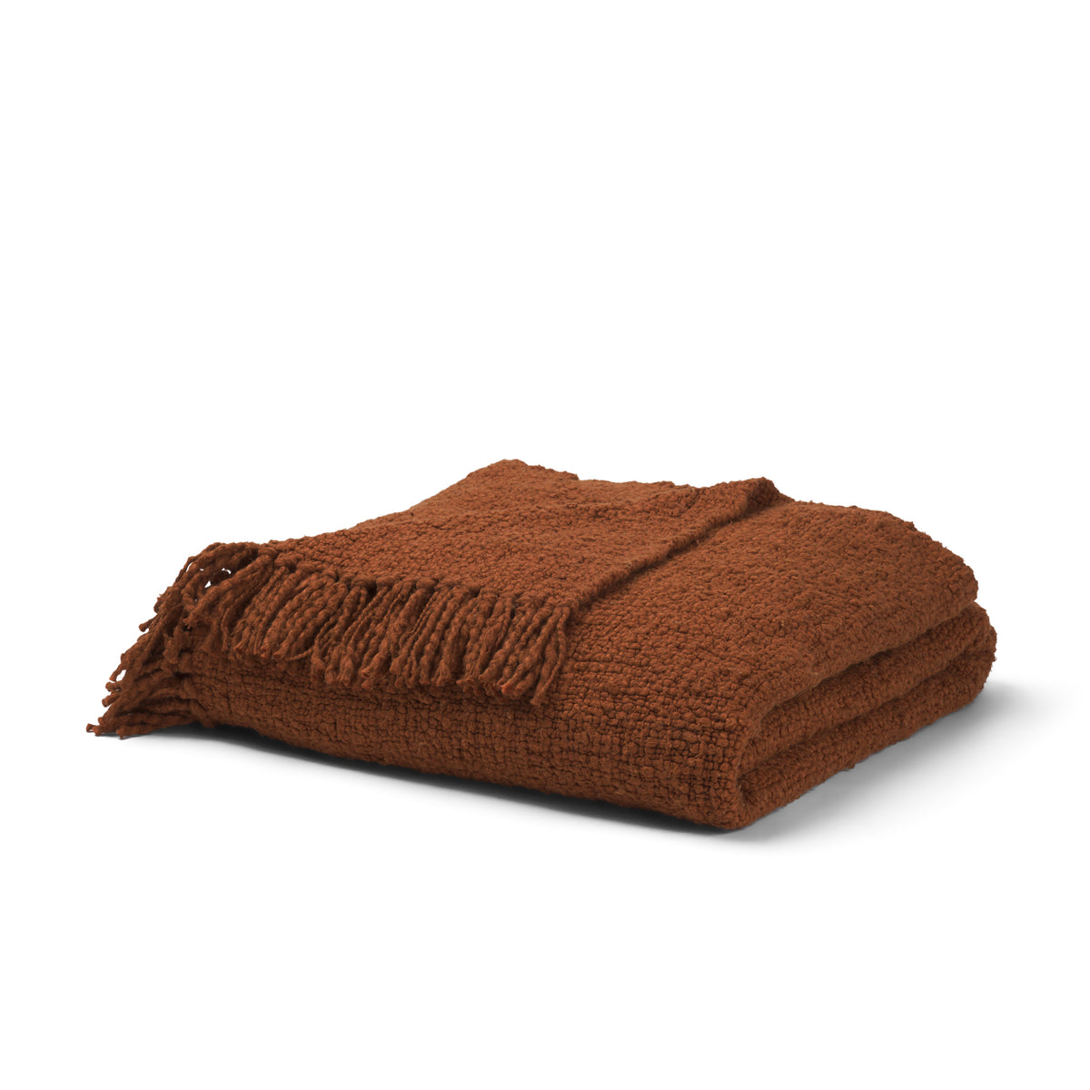 Kambal Copper Rust Woven Cotton Throw Blanket-Throw Blankets-DECOROLALA