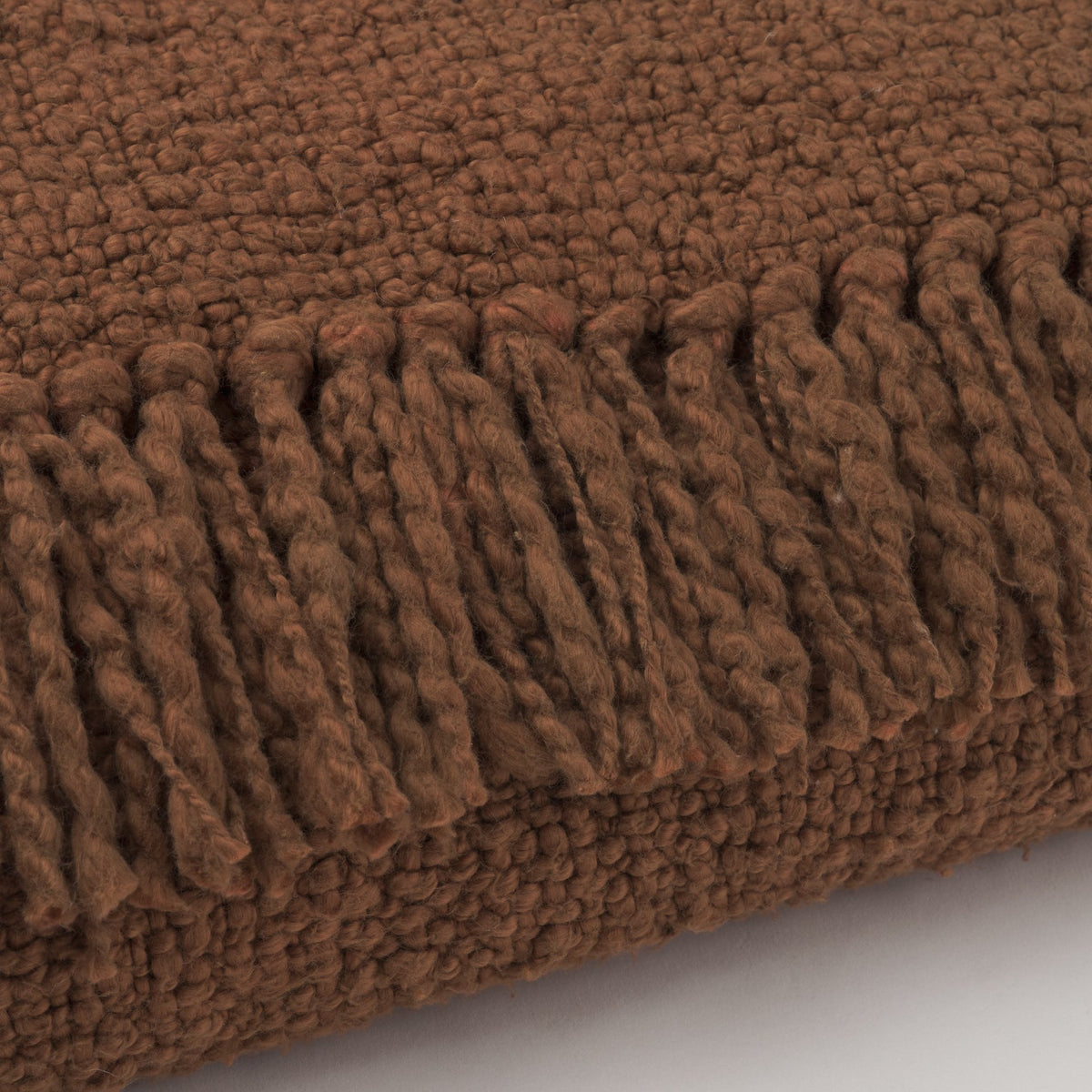Kambal Mahogany Woven Cotton Throw Blanket-Throw Blankets-DECOROLALA