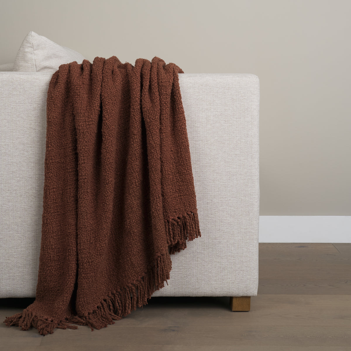 Kambal Mahogany Woven Cotton Throw Blanket-Throw Blankets-DECOROLALA