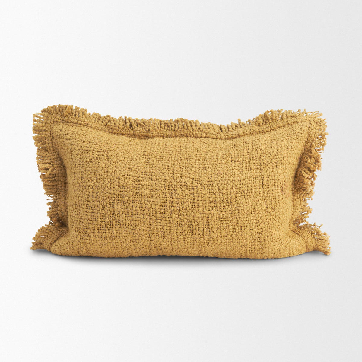 Kambal Mustard Cotton Pillow with Down Filler (min order qty 2)-Decorative Pillows-DECOROLALA
