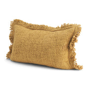 Kambal Mustard Cotton Pillow with Down Filler (min order qty 2)-Decorative Pillows-DECOROLALA