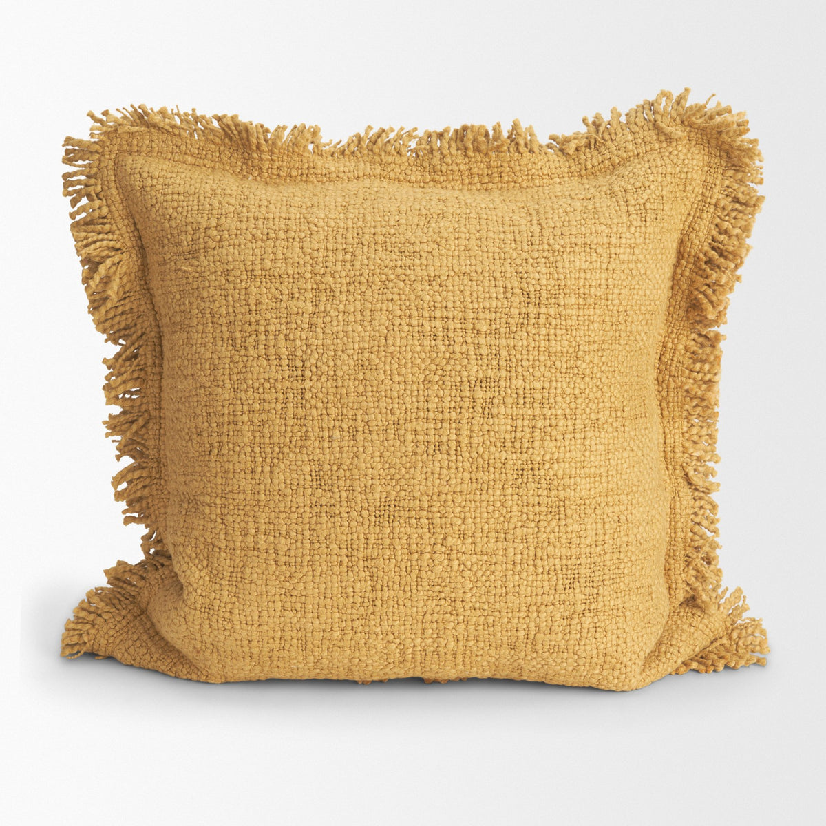 Kambal Mustard Cotton Pillow with Filler (min order qty 2)-Decorative Pillows-DECOROLALA