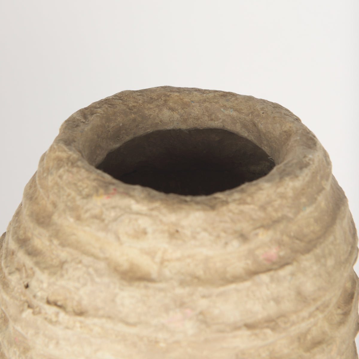 Kamli Large Beige Paper Mache Vase-Vase-DECOROLALA