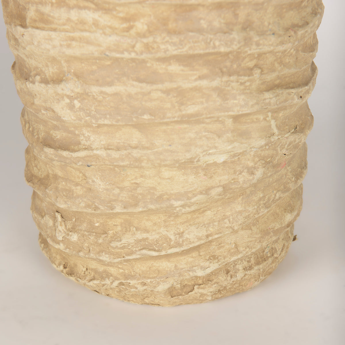 Kamli Large Beige Paper Mache Vase-Vase-DECOROLALA