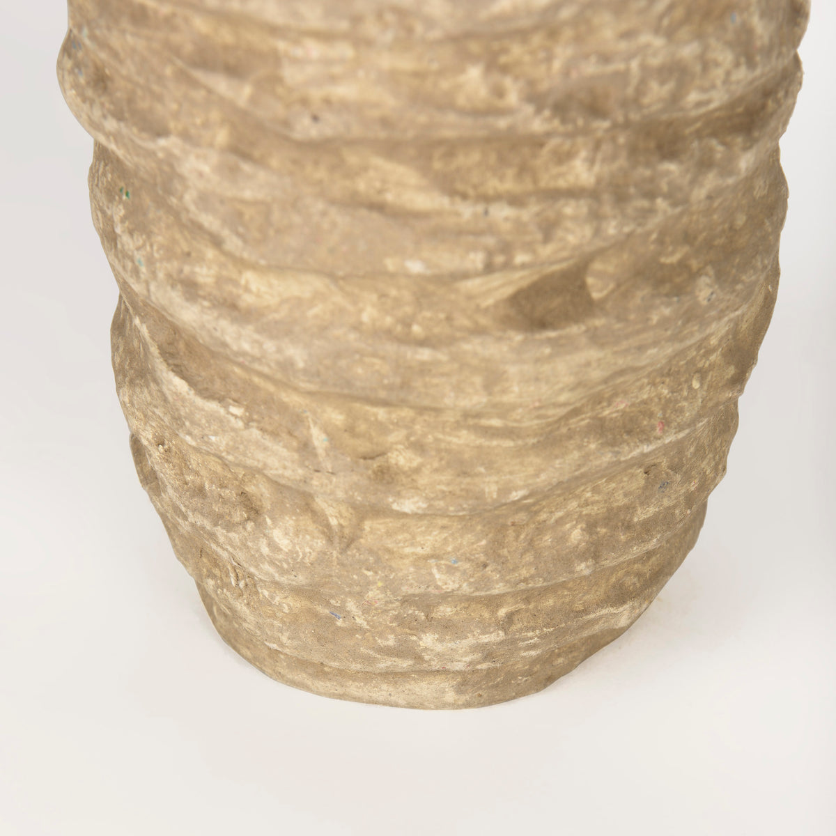Kamli Small Beige Paper Mache Vase-Vase-DECOROLALA