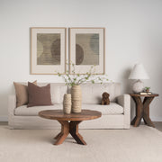Kamli Small Beige Paper Mache Vase-Vase-DECOROLALA