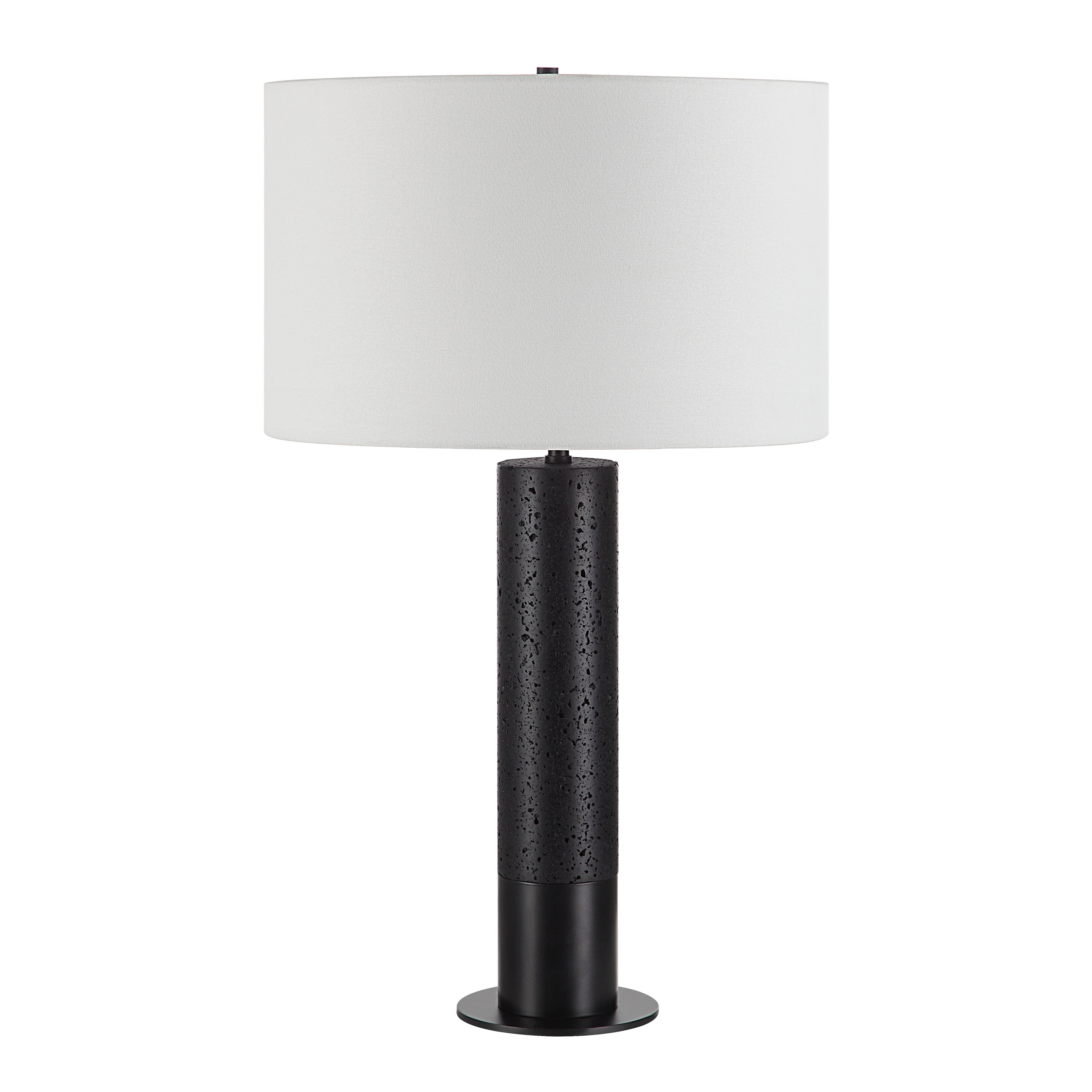 Kampen 28" Tall Matte Black Iron Table Lamp-Table Lamp-DECOROLALA