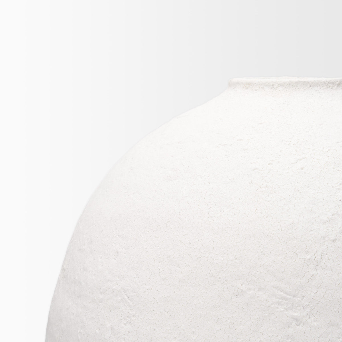 Karakum II Large White Textured Ceramic Vase-Vase-DECOROLALA