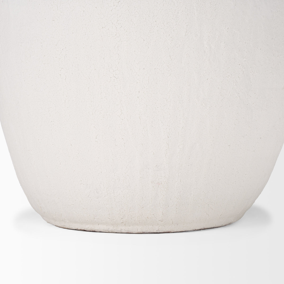 Karakum II Large White Textured Ceramic Vase-Vase-DECOROLALA