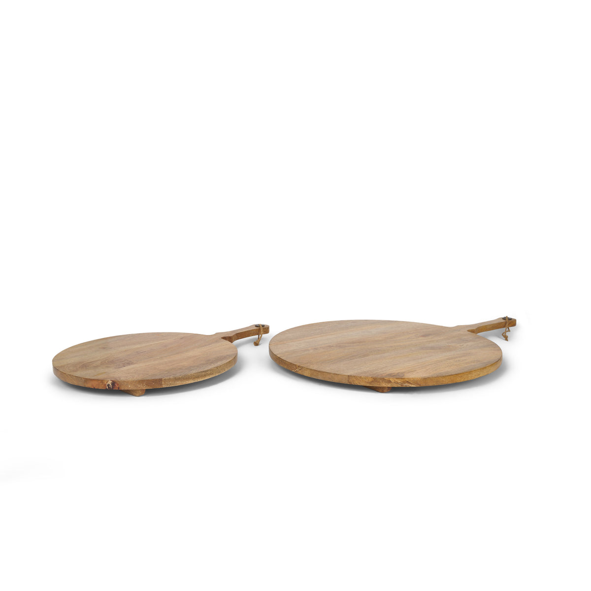Karana Natural Solid Wood Round Serving Boards-Trays-DECOROLALA