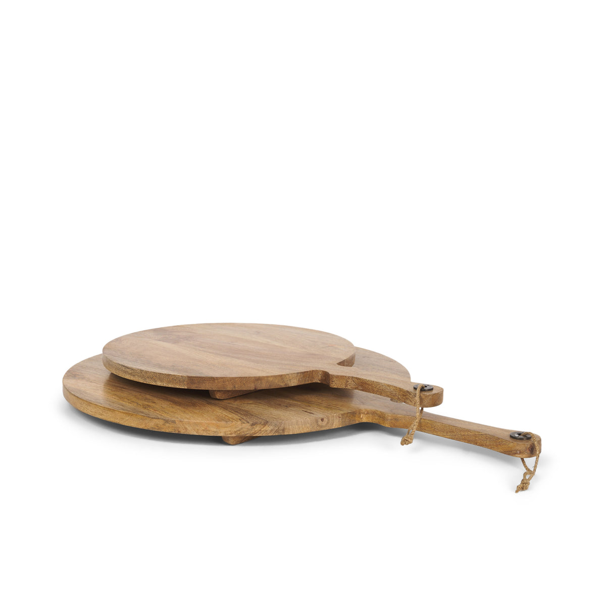 Karana Natural Solid Wood Round Serving Boards-Trays-DECOROLALA