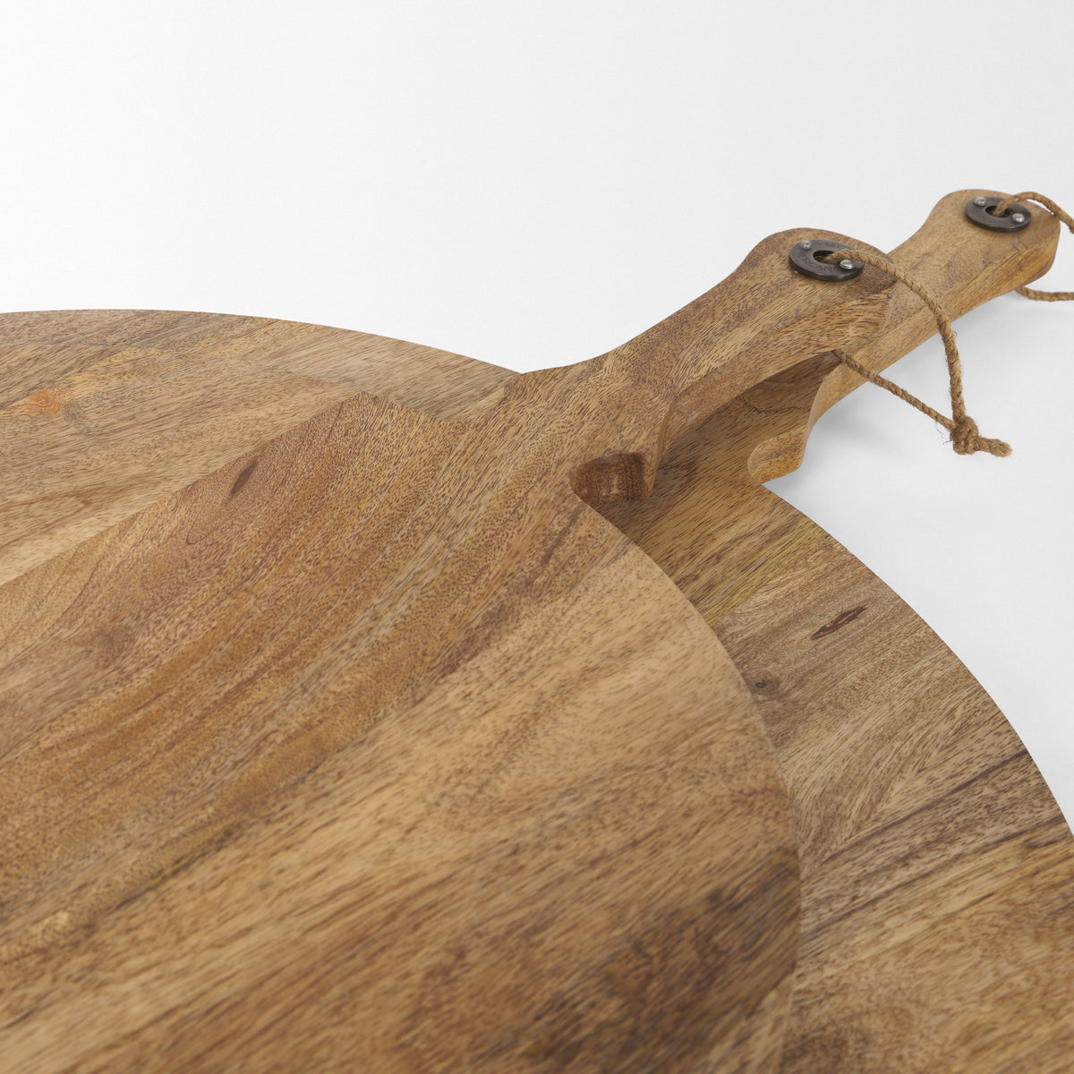 Karana Natural Solid Wood Round Serving Boards-Trays-DECOROLALA