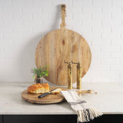 Karana Natural Solid Wood Round Serving Boards-Trays-DECOROLALA