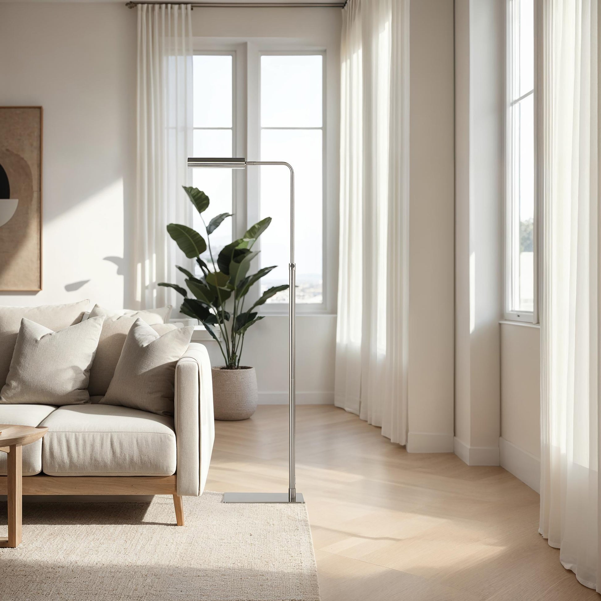 Karima 44.5" Floor Lamp, Brushed Brass-Floor Lamp-DECOROLALA