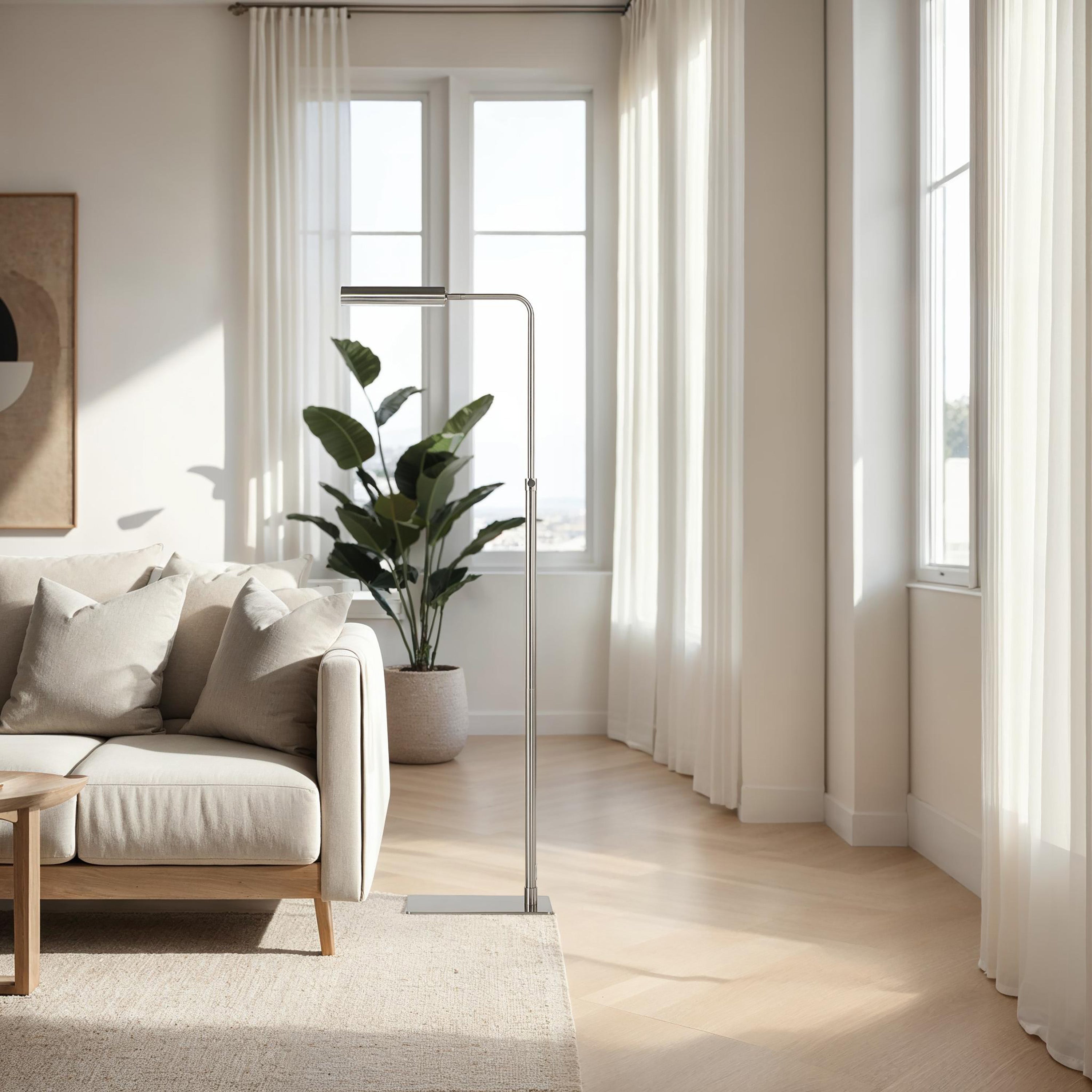 Karima 44.5" Floor Lamp, Brushed Brass-Floor Lamp-DECOROLALA