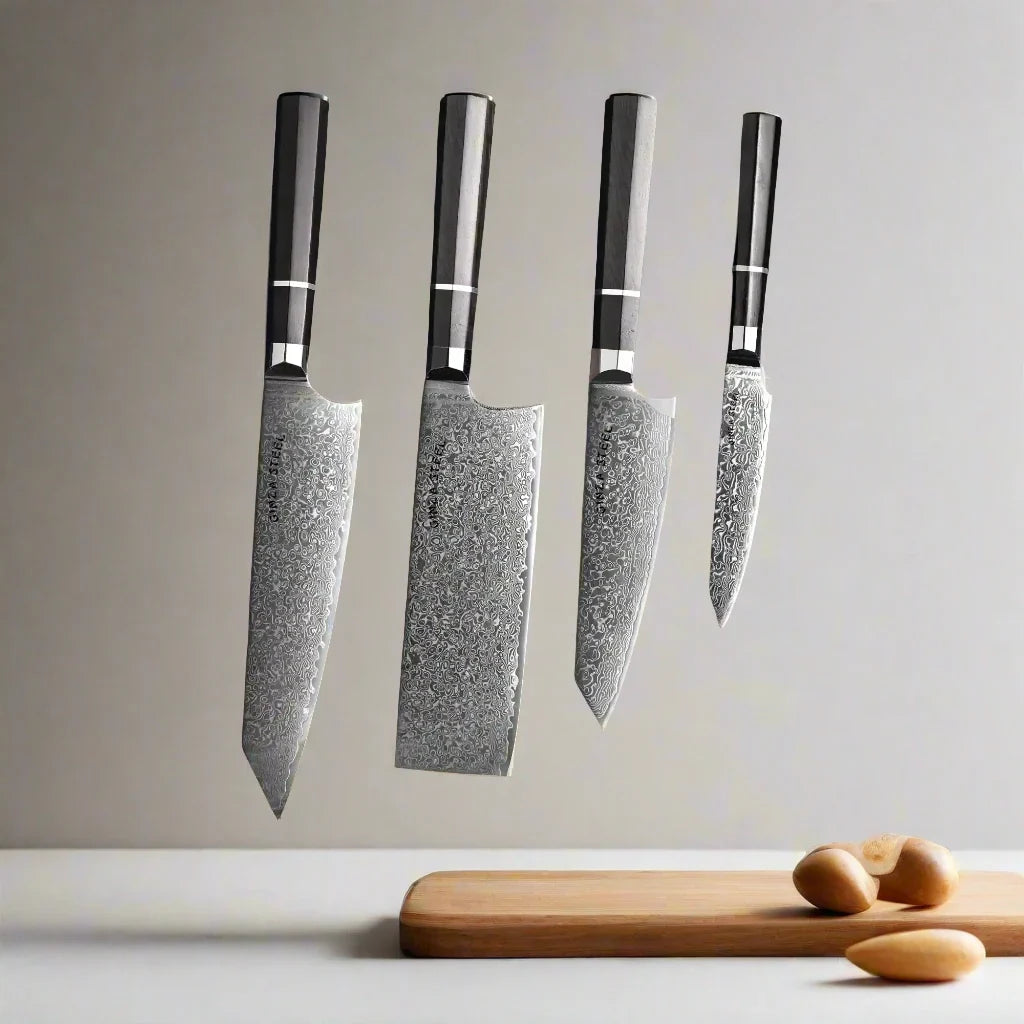 Kasai Kogatana 5pc Knife Set - Damascus Steel-Knife Set-DECOROLALA