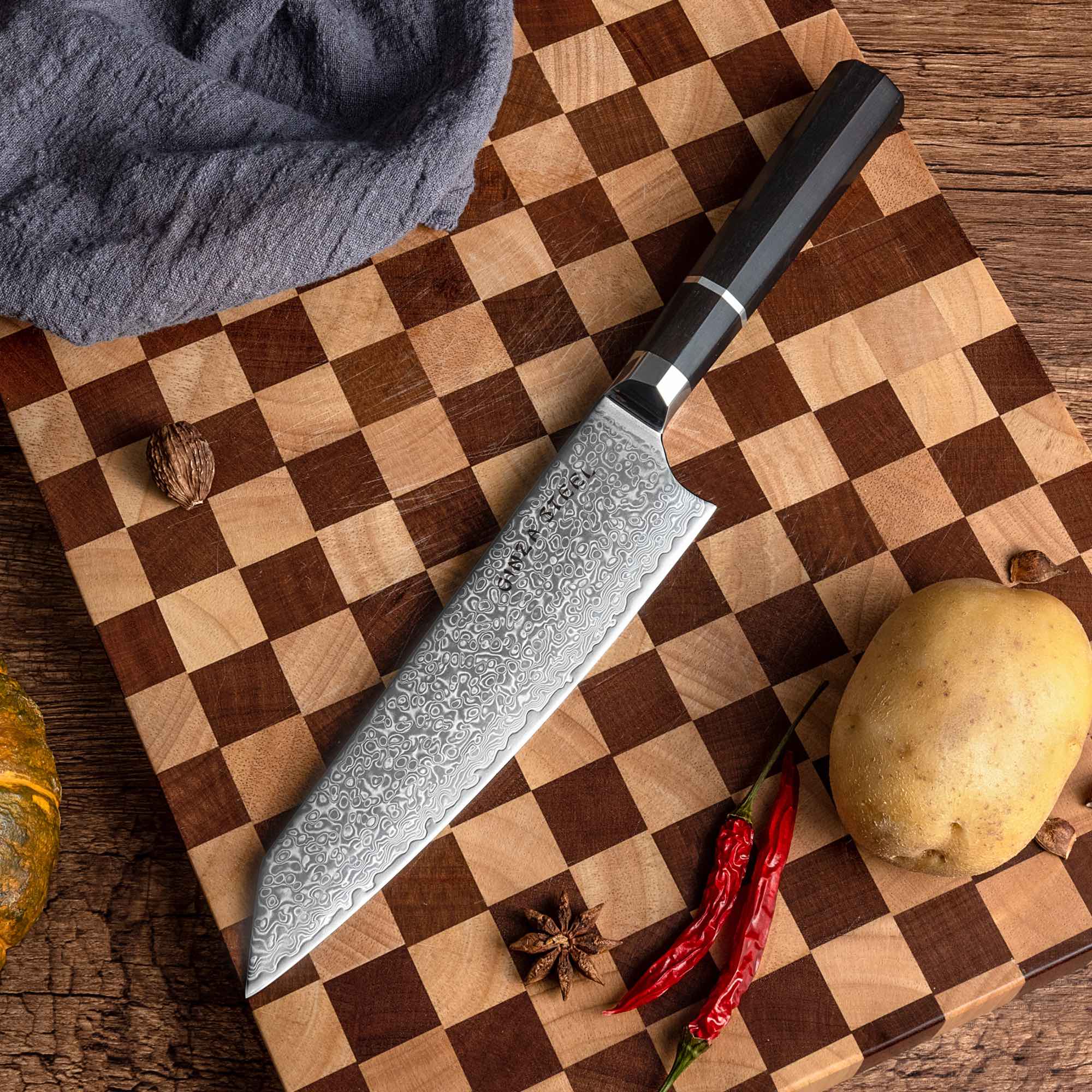 Kasai Kogatana 5pc Knife Set - Damascus Steel-Knife Set-DECOROLALA