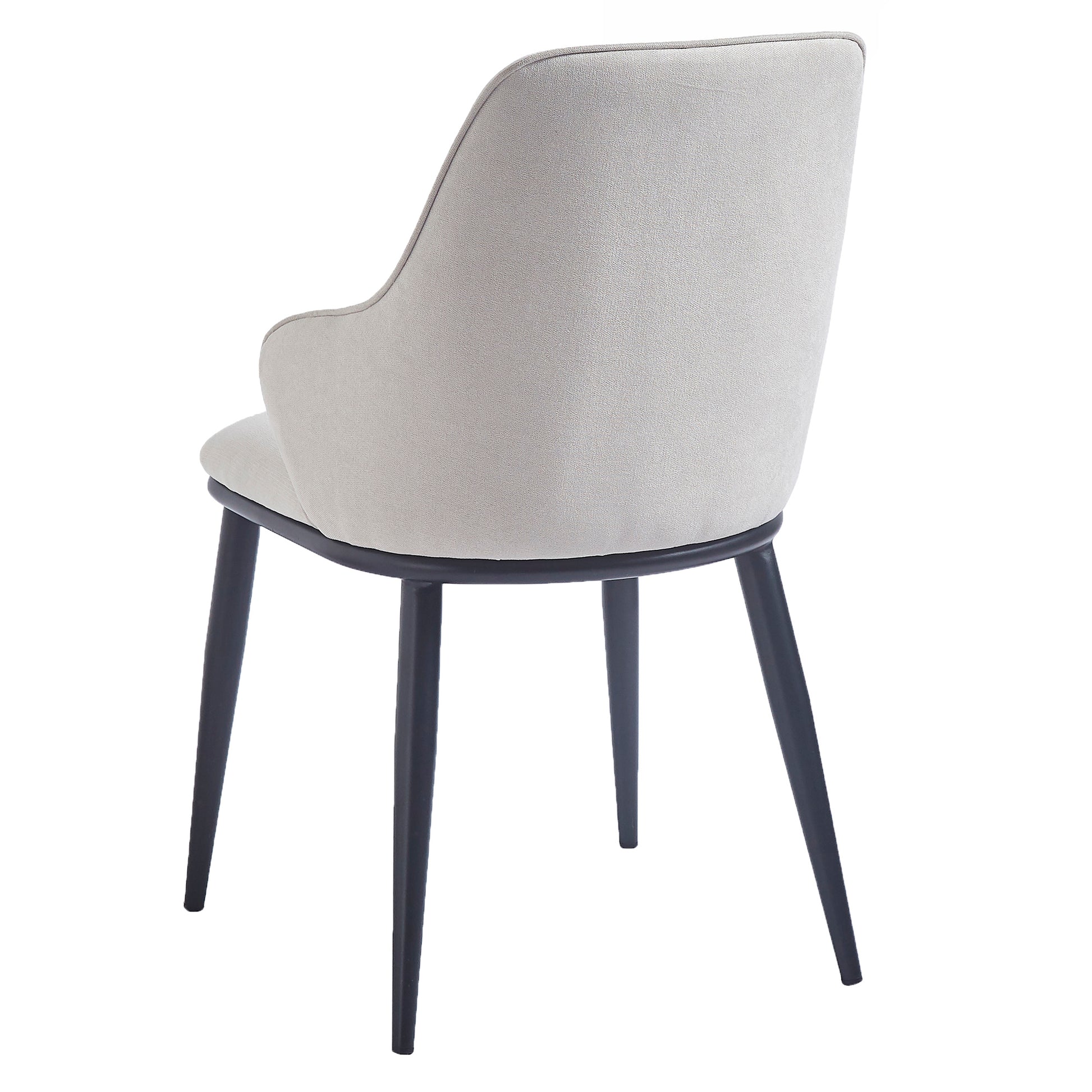 Kash Side Chair - Beige Fabric Contemporary Armchair-DECOROLALA