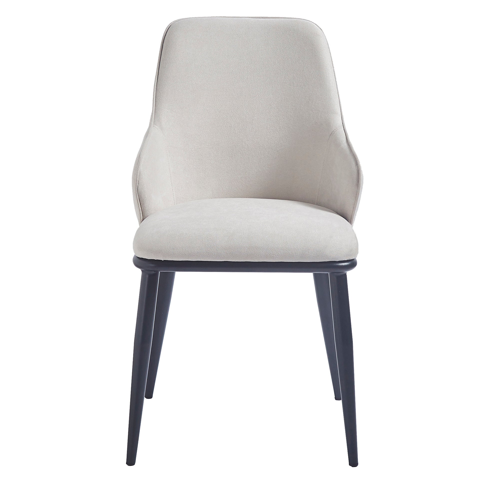 Kash Side Chair - Beige Fabric Contemporary Armchair-DECOROLALA