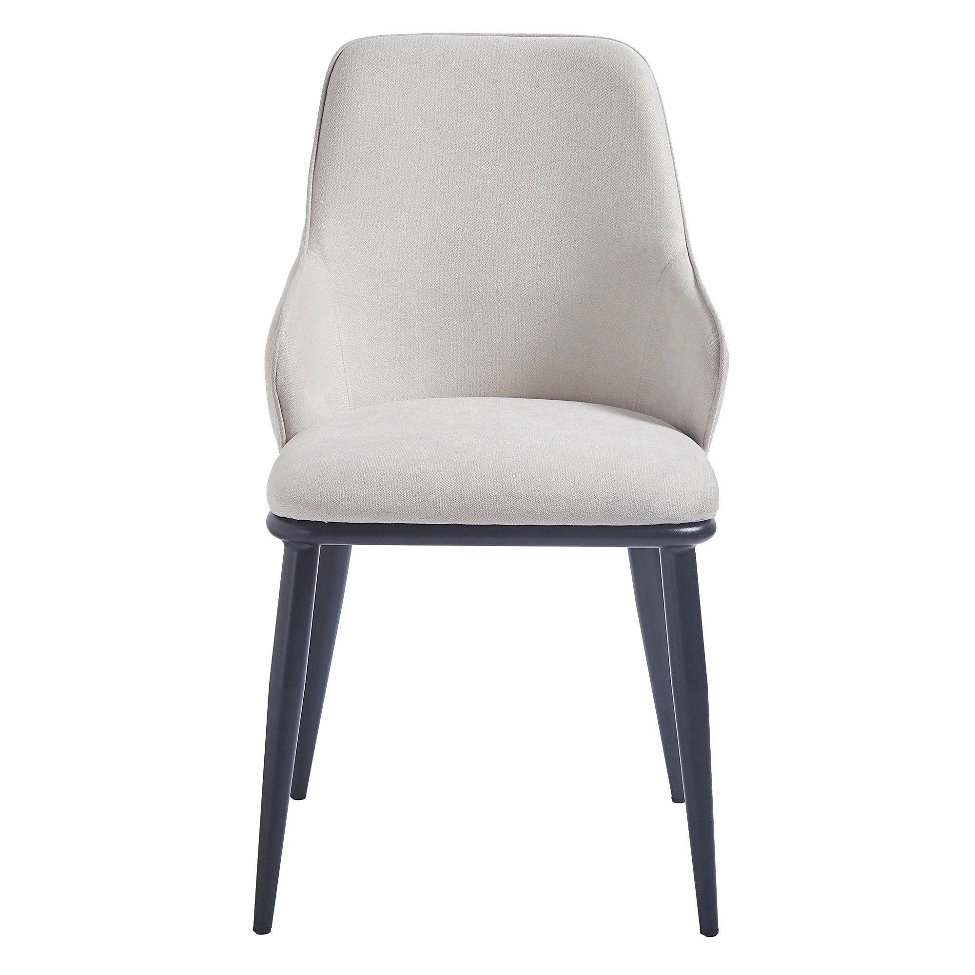 Kash Side Chair - Beige Fabric Contemporary Armchair-DECOROLALA