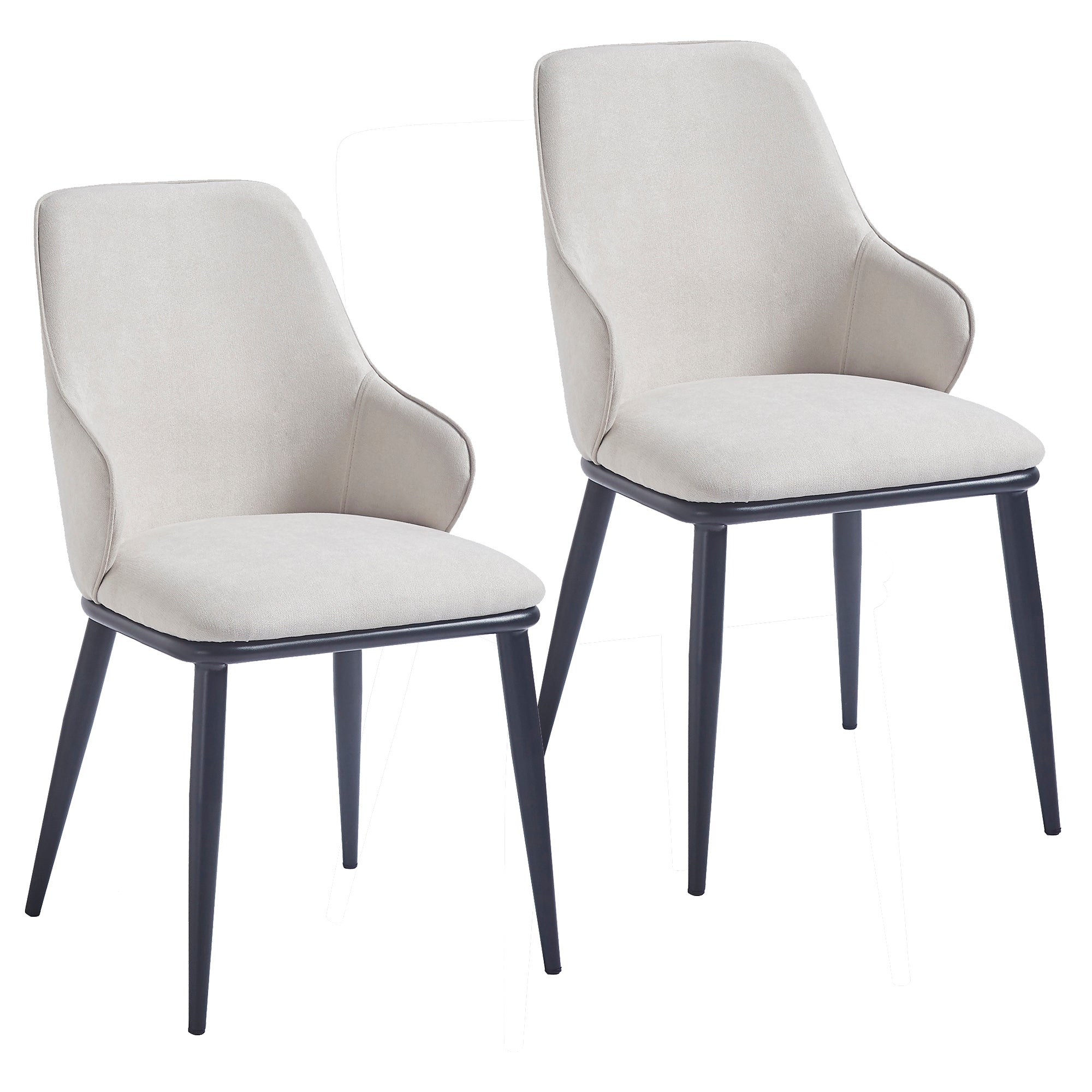 Kash Side Chair - Beige Fabric Contemporary Armchair-DECOROLALA