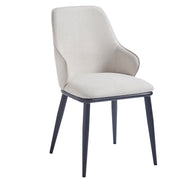 Kash Side Chair - Beige Fabric Contemporary Armchair-DECOROLALA