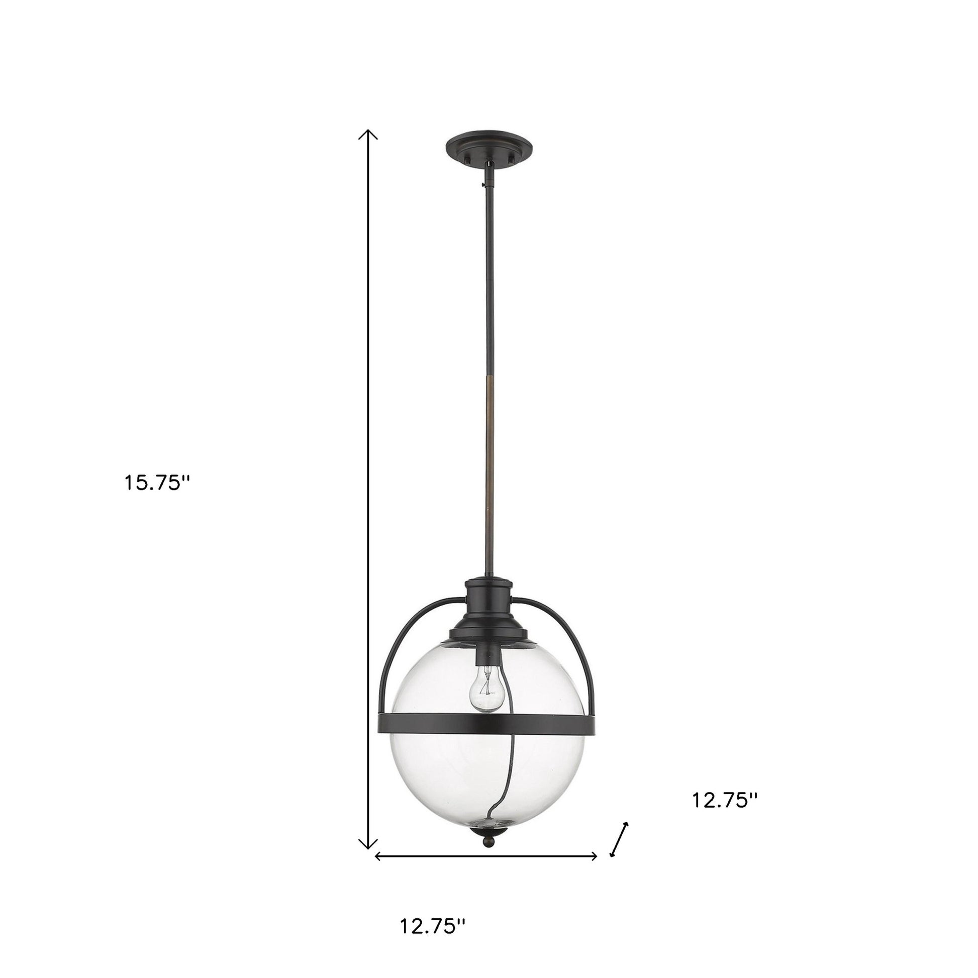 Kassian 1-Light Oil-Rubbed Bronze Pendant-Pendants-Hanging Lights-DECOROLALA