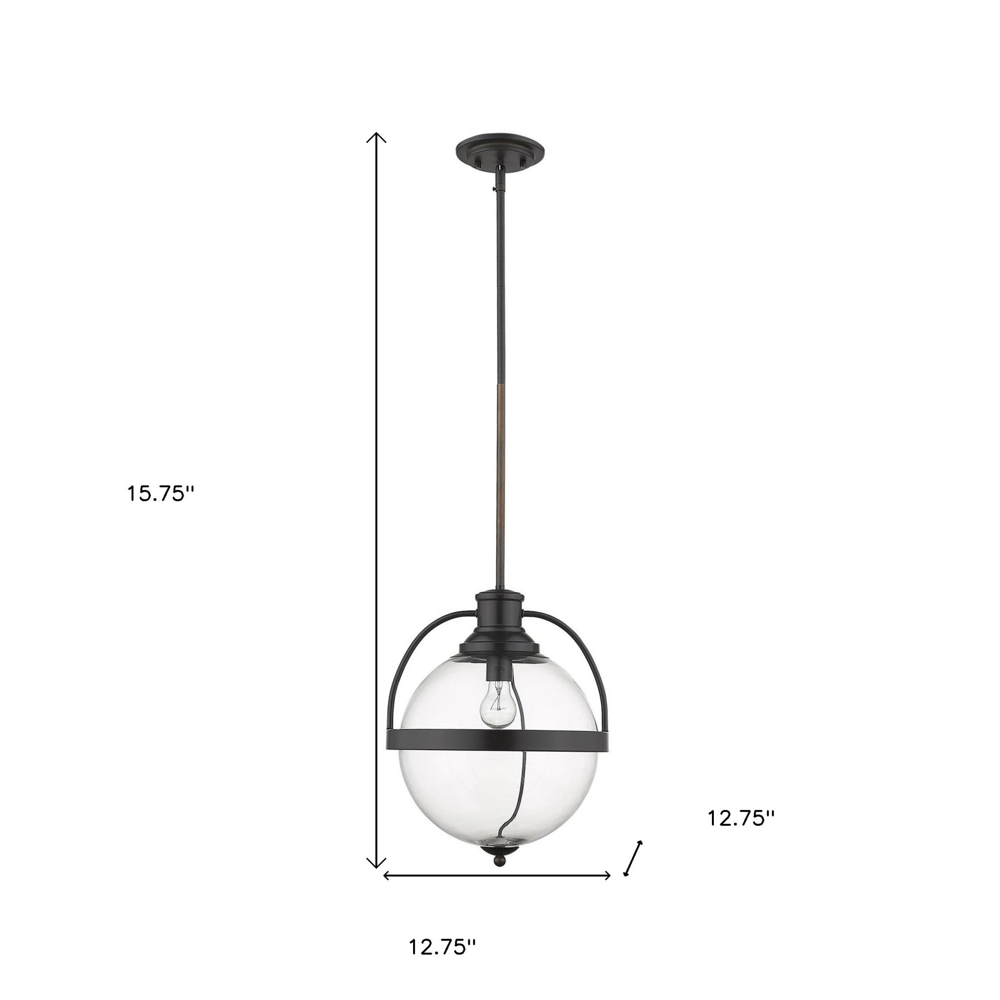 Kassian 1-Light Oil-Rubbed Bronze Pendant-Pendants-Hanging Lights-DECOROLALA