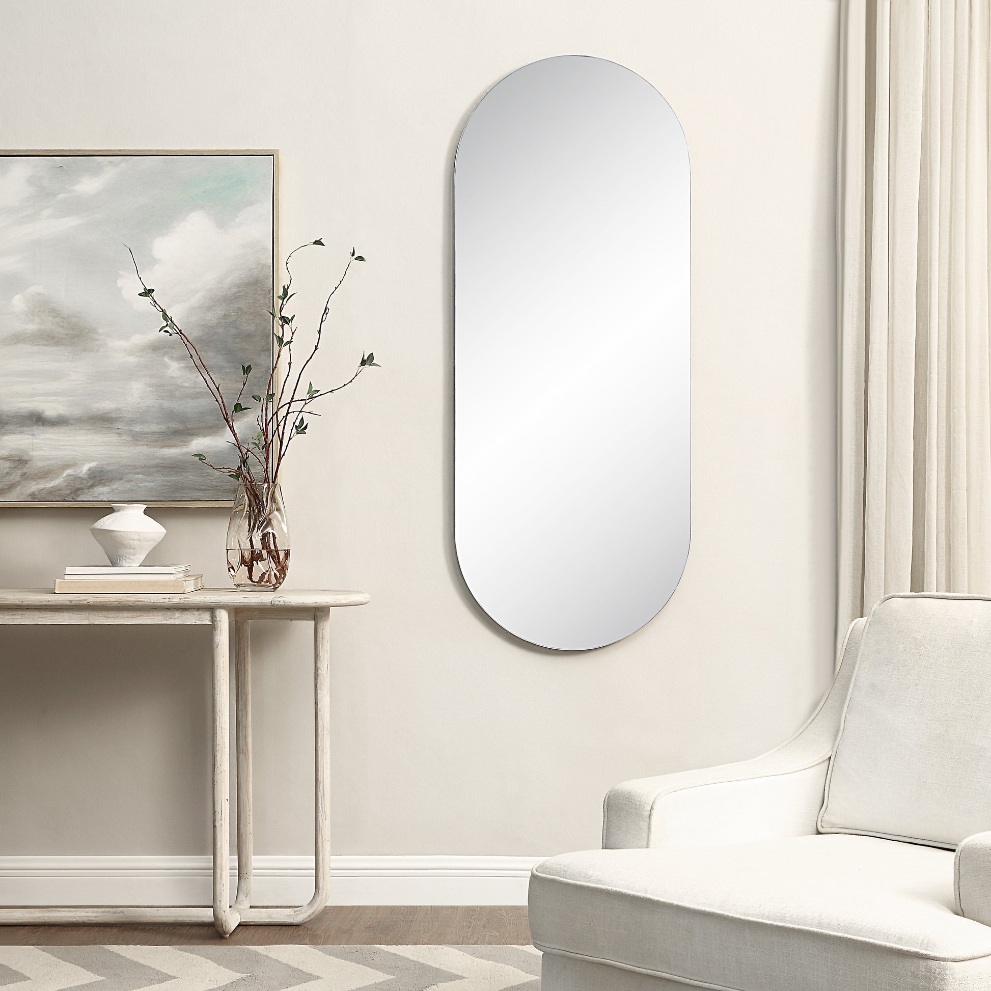 Kastelli 60" H x 24" W Wall Mirror, Grey-Mirror-DECOROLALA