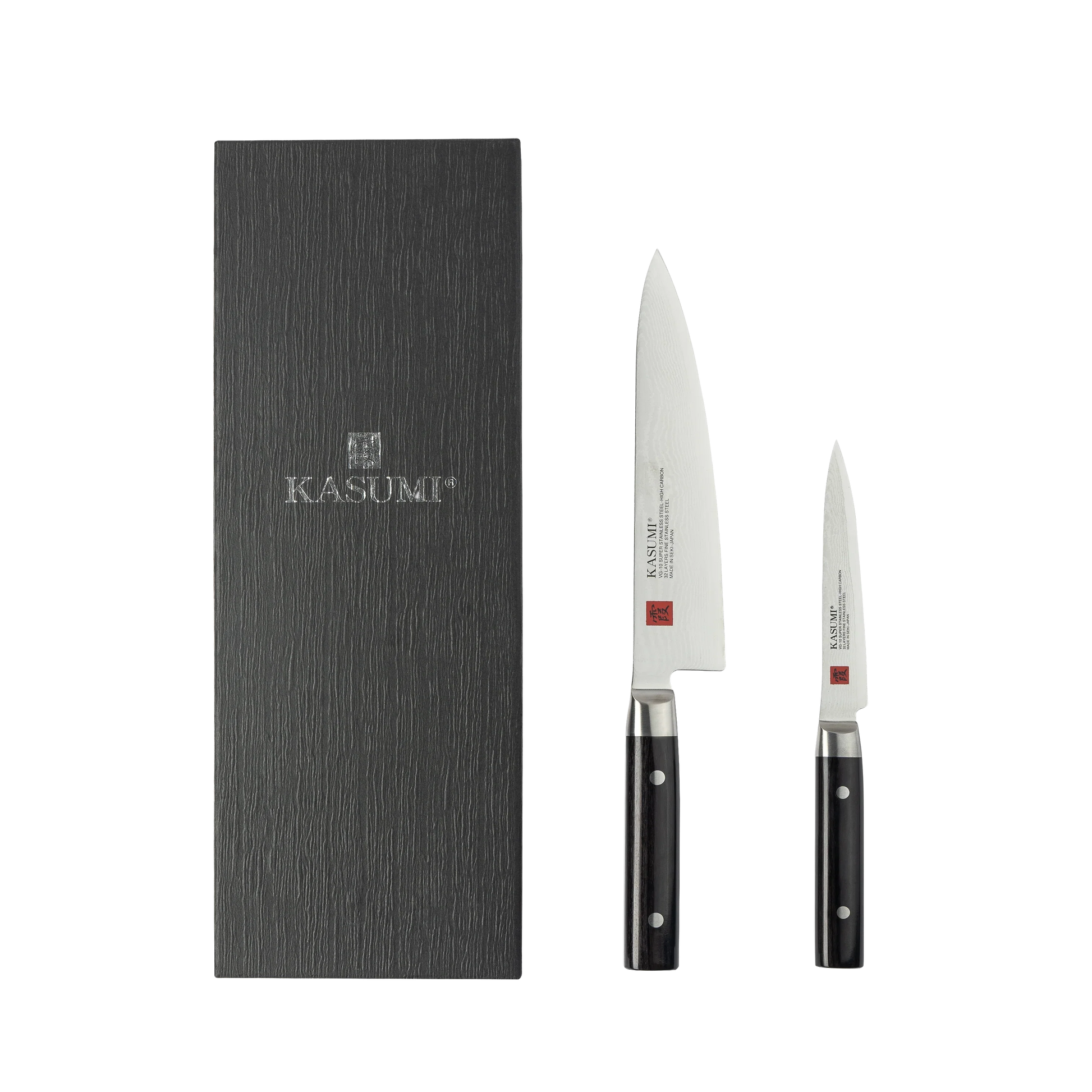 Kasumi Damascus 2-Piece Knife Set – 8" Chef + Utility, Made in Japan-Knife Set-DECOROLALA